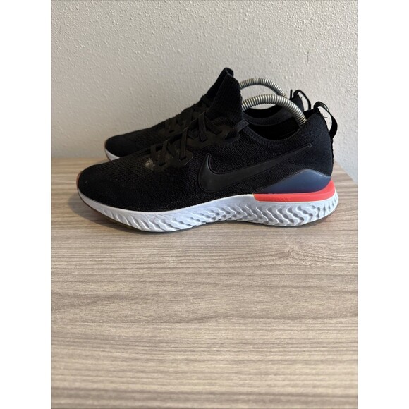 Nike Womens Epic React Flyknit 2 BQ8927-003 Black Running Shoes Sneakers Sz 11 - Picture 1 of 11